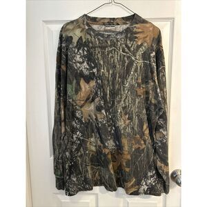 VTG Camo Shirt Mens L Jerzees Outdoors Long Sleeve Advantage Timber‎ 1999s